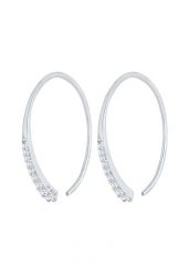 Elli Damskie kreole Basic Ponadczasowy Trend z kryształami cyrkonii w pozłacanym srebrze 925 Sterling Silver Kolczyki koła 1 ct. Szare kolczyki damskie Elli, z cyrkonią, pozłacane. Za 283.99 zł.