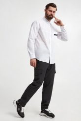 Spodnie męskie cargo VERSACE JEANS COUTURE. Spodnie materiałowe męskie Versace Jeans Couture, bez wzorów, z jeansu. W wyprzedaży za 857.40 zł.