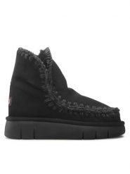 Mou Śniegowce Eskimo 18 FW531002A Czarny. Czarne śniegowce damskie Mou, ze skóry. Za 1,079.00 zł.