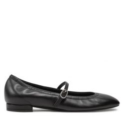 Baleriny Stuart Weitzman. Czarne baleriny damskie Stuart Weitzman, bez wzorów, bez obcasa. Za 1,439.00 zł.
