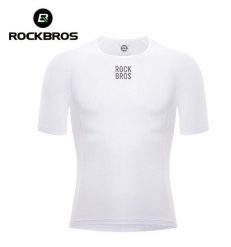 Ultralekka męska bielizna termoaktywna do jazdy na rowerze ROCKBROS. Biała bielizna termoaktywna męska ROCKBROS, l, bez wzorów, z materiału. Za 98.12 zł.