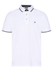 Jack & Jones koszulka polo Mężczyźni Bawełna biały, XL. Białe koszulki polo męskie Jack & Jones, m, bez wzorów, z bawełny, bez ramiączek. Za 149.95 zł.