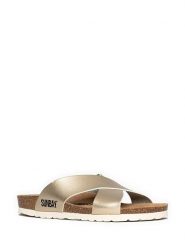 Sunbay Klapki "Rita" w kolorze złotym rozmiar: 39. Żółte klapki damskie Sunbay, bez wzorów, bez obcasa. Za 60.73 zł.