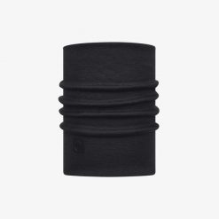 Komin wielofunkcyjny z wełny merynosów Buff Merino Heavyweight. Czarne szaliki i kominy damskie Buff, bez wzorów, z wełny. Za 145.92 zł.