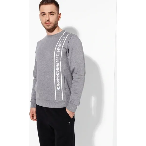 Calvin Klein Bluza Pullover , szary, rozmiar L. Szare bluzy bez kaptura męskie CALVIN KLEIN, l, z dresówki. W wyprzedaży za 299.99 zł.