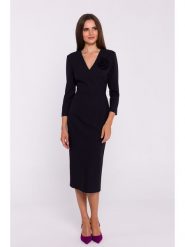 Stylove Sukienka w kolorze czarnym rozmiar: XL. Czarne sukienki damskie Stylove, na co dzień, xl, z aplikacjami, bez kołnierzyka, bez ramiączek, maxi, proste. Za 293.59 zł.