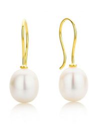 Diamant Exquis Złote kolczyki z perłami rozmiar: onesize. Białe kolczyki damskie Diamant Exquis, z perłą, złote, z zapięciem typu bigiel. Za 948.99 zł.