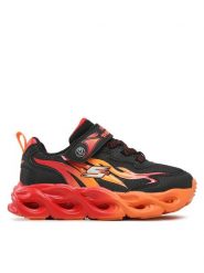 Skechers Sneakersy Heat Flux 400103L/BKRD Czarny. Czarne buty sportowe chłopięce Skechers, bez wzorów, z meshu, bez zapięcia. Za 209.99 zł.