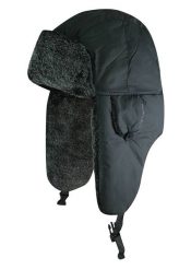 Czapka Grafitowa z Nausznikami, Zimowa z Futerkiem, Ciepła, z Kożuchem, Męska. Szare czapki męskie Jarek, na zimę, bez wzorów, z futra, eleganckie. Za 69.00 zł.