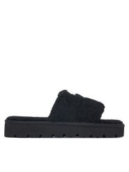 KARL LAGERFELD Klapki Skylar Slide KL47600T Czarny. Czarne klapki damskie Karl Lagerfeld, bez wzorów, z materiału, bez obcasa. Za 659.99 zł.
