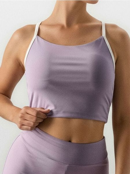 Sportowy top Gym Hard - fioletowy. Fioletowe topy sportowe damskie Sinsay, l, bez wzorów, bez ramiączek. Za 25.99 zł.