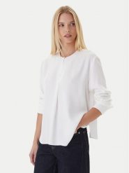 Tommy Hilfiger Bluzka WW0WW47339 Biały Relaxed Fit. Białe bluzki damskie Tommy Hilfiger, bez wzorów, z wiskozy, bez ramiączek. Za 299.99 zł.