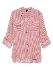 Vero Moda Koszula w kolorze czerwonym rozmiar: XL. Czerwone koszule damskie Vero Moda, xl, bez wzorów, bez kołnierzyka, bez ramiączek. Za 57.20 zł.