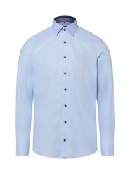 Finshley & Harding koszula biznesowa Mężczyźni Slim Fit Bawełna (100%) niebieski, 44. Niebieskie koszule męskie Finshley & Harding, m, bez wzorów, z bawełny, bez kołnierzyka, bez ramiączek. Za 229.95 zł.