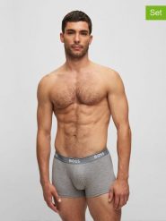 Hugo Boss Underwear Bokserki (3 pary) w kolorze szarym, białym i czarnym rozmiar: XXL. Białe bokserki męskie Hugo Boss Underwear, bez wzorów. Za 65.54 zł.