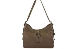 Codzienna torebka damska na ramię - Beżowa ciemna. Brązowe torebki klasyczne damskie Barberinis, bez wzorów, ze skóry, małe, bez dodatków. Za 222.99 zł.