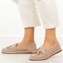 Różowe skórzane mokasyny damskie Filippo Dp7669/26. Czerwone mokasyny damskie Filippo, z jeansu. Za 219.00 zł.