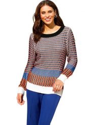 WITT WEIDEN Sweter w kolorze czerwono-niebieskim rozmiar: 42. Czerwone swetry klasyczne damskie WITT WEIDEN, ze splotem, bez kołnierzyka. Za 105.63 zł.