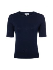 Marie Lund sweter z krótkim rękawem Kobiety wiskoza niebieski, XL. Niebieskie swetry klasyczne damskie Marie Lund, xl, z dzianiny, bez kołnierzyka. Za 149.95 zł.