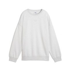 Damska bluza oversize z okrągłym dekoltem Essentials PUMA. Szare bluzy z kapturem damskie Puma, na jesień, xl, z bawełny. Za 229.00 zł.