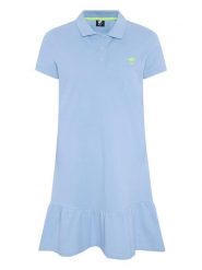 Polo Sylt Sukienka polo w kolorze błękitnym rozmiar: XS. Niebieskie sukienki damskie Polo Sylt, xs, bez wzorów, z bawełny, bez kołnierzyka, bez ramiączek, midi. Za 87.40 zł.