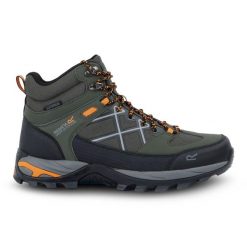 Samaris 3 męskie wodoodporne trekkingowe buty wysokie. Zielone buty trekkingowe męskie Regatta, bez zapięcia. W wyprzedaży za 349.99 zł.