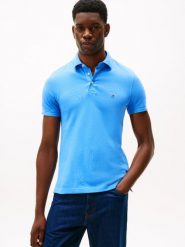 Tommy Hilfiger koszulka polo Mężczyźni Bawełna niebieski, XXL. Niebieskie koszulki polo męskie Tommy Hilfiger, m, bez wzorów, z bawełny, bez ramiączek. Za 279.95 zł.