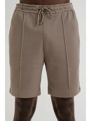 Hugo Boss Fashion Szorty dresowe w kolorze szarobrązowym rozmiar: M. Brązowe szorty męskie Hugo Boss Fashion, z dresówki, bez kołnierzyka. Za 319.88 zł.
