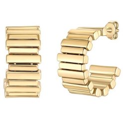 Yokoamii Kolczyki kólka z pozlacanego mosiadzu Kolczyki koła 1 ct Damski. Żółte kolczyki damskie Yokoamii, pozłacane. Za 159.99 zł.