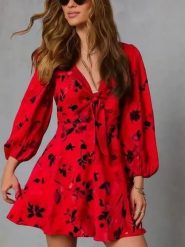 LA Angels Sukienka w kolorze czerwonym rozmiar: L. Czerwone sukienki damskie LA Angels, l, bez wzorów, bez kołnierzyka, bez ramiączek, mini. Za 130.99 zł.