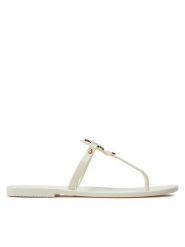 Tory Burch Japonki Mini Miller Flat Thong 51148678 Biały. Białe klapki damskie Tory Burch, bez wzorów, z tworzywa sztucznego, bez obcasa. Za 319.99 zł.