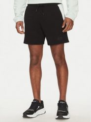 EA7 Emporio Armani Szorty materiałowe 7M000269 AF12451 UC001 Czarny Regular Fit. Czarne szorty męskie EA7 Emporio Armani, z bawełny, bez kołnierzyka. Za 219.99 zł.
