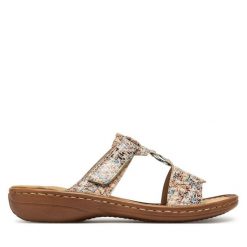 Klapki Rieker. Klapki damskie Rieker, bez wzorów, bez obcasa. Za 219.99 zł.