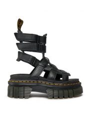 Dr. Martens Sandały Ricki Gladiator 27402001 Czarny. Czarne sandały damskie Dr. Martens, bez wzorów, ze skóry, bez obcasa, na płaskiej podeszwie. Za 899.99 zł.