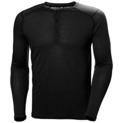 Koszulka z długim rękawem Helly Hansen Durawool Henley. Czarne koszulki męskie z długim rękawem Helly Hansen, xl, z poliamidu. Za 510.45 zł.