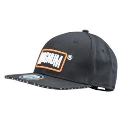 Czapka typu snapback Magnum Lapis. Czarne czapki z daszkiem damskie MAGNUM, bez wzorów, z materiału. Za 62.87 zł.