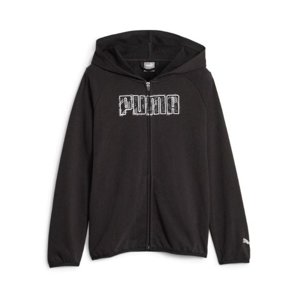 PUMA BLUZA ACTIVE SPORTS FZ TR 67629101. Czarne bluzy sportowe damskie Puma, l, bez wzorów, z bawełny, bez ramiączek, bez kaptura. Za 153.34 zł.