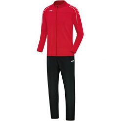 Dres Jako loisir Classico. Czerwone spodnie dresowe damskie Jako, bez wzorów, z dresówki. Za 533.50 zł.