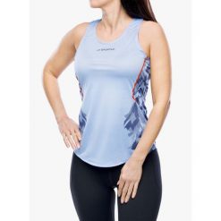 Top damski La Sportiva Pacer Tank. Niebieskie topy damskie La Sportiva, bez wzorów, bez ramiączek. Za 177.99 zł.