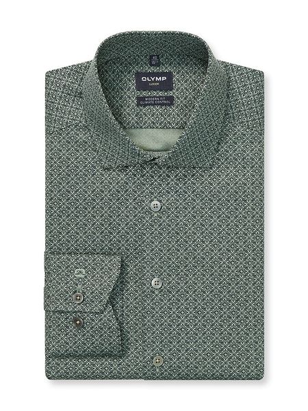 OLYMP Koszula "Luxor" - Modern fit - w kolorze ciemnozielonym rozmiar: 45. Zielone koszule męskie Olymp, bez wzorów, z bawełny, bez kołnierzyka, bez ramiączek. Za 139.87 zł.