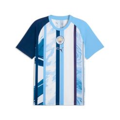 Koszulka przedmeczowa Manchester City 2026/27. Białe t-shirty sportowe męskie Puma, l, z materiału, bez ramiączek, na fitness i siłownię. Za 289.50 zł.