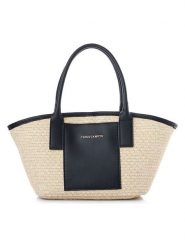 Vince Camuto Torebka "Amalfi" w kolorze beżowo-czarnym - 38 x 19 x 12 cm rozmiar: onesize. Brązowe torebki klasyczne damskie Vince Camuto, bez wzorów, z materiału, bez dodatków. Za 108.99 zł.