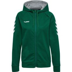 Bluza z kapturem do piłki ręcznej damska Hummel Go Cotton Zip Hoodie Woman. Zielone bluzy sportowe damskie HUMMEL, s, z bawełny. Za 98.00 zł.