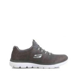 Buty damskie SKECHERS Summits Itz Bazik. Szare obuwie treningowe damskie Skechers, na fitness i siłownię. Za 189.99 zł.