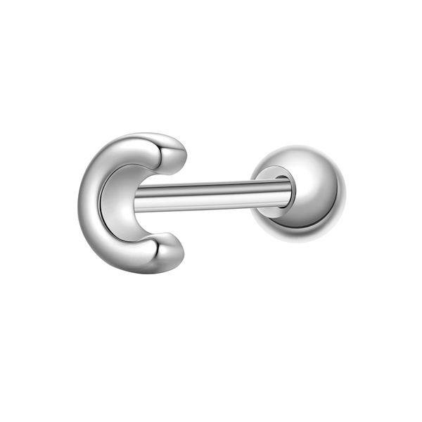 Glanzstücke München Piercing Litera C ze srebra próby 925 w kolorze srebrnym Kolczyki 1 ct Damski. Szare kolczyki damskie Glanzstücke München, srebrne. Za 110.49 zł.