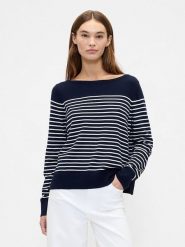 GAP Sweter w kolorze granatowym rozmiar: L. Niebieskie swetry klasyczne damskie GAP, l, bez kołnierzyka. Za 127.35 zł.