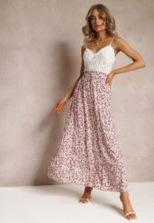 Różowa Rozkloszowana Spódnica Maxi w Kwiaty Dethuj. Czerwone spódniczki damskie Renee, l, bez wzorów, z bawełny, maxi, rozkloszowane. Za 59.99 zł.