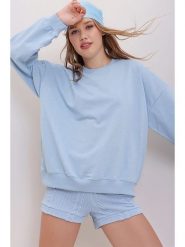 Trend Alacati Bluza w kolorze błękitnym rozmiar: M. Niebieskie bluzy bez kaptura damskie Trend Alacati, m. Za 52.55 zł.