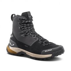 Buty trekkingowe męskie Salewa Mid Powertex. Szare buty trekkingowe męskie Salewa, z materiału, za kostkę, bez zapięcia, trekkingowe. Za 1,007.00 zł.