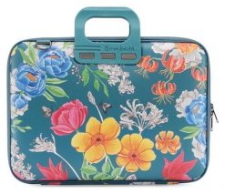 Torba Bombata Peonia 13''-14'' teal blue. Niebieskie torby na laptopa damskie Bombata, bez wzorów. Za 359.00 zł.